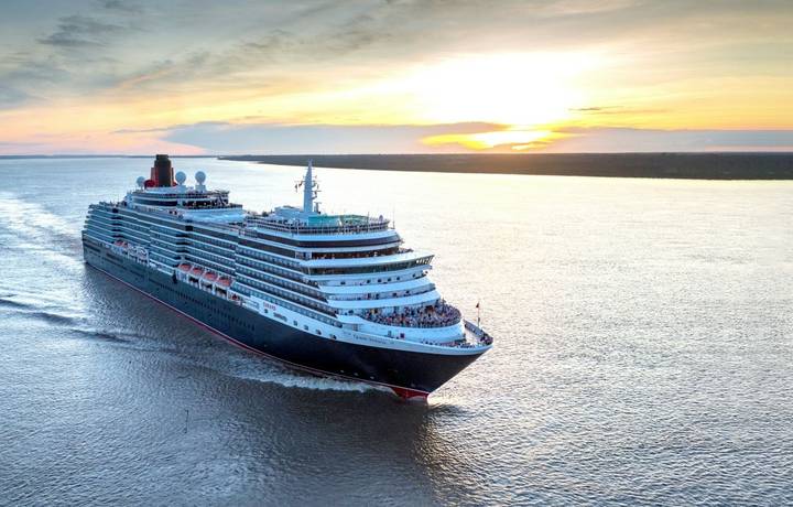 IMAGE SUPPLIED FREE FOR EDITORIAL USE ONLY. NO SALES. CunardÃs luxury cruise ship, Queen Victoria, makes her maiden voyage … IMAGE SUPPLIED FREE FOR EDITORIAL USE ONLY. NO SALES. CunardÃs luxury cruise ship, Queen Victoria, makes her maiden voyage …