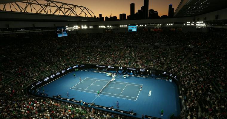 MELBOURNE, AUSTRALIA - JANUARY 21:  11th state rla on day six of the 2017 Australian Open at Melbourne Park on January 21, 2…