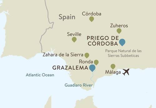 Las Alpujarras Itinerary Map