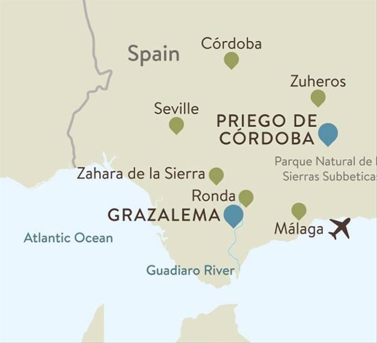 Andalucia Itinerary Map