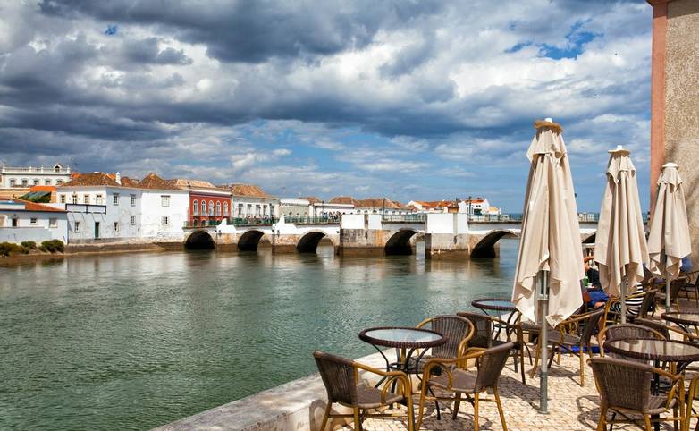 Historic architecture in Tavira city, Algarve,Portugal