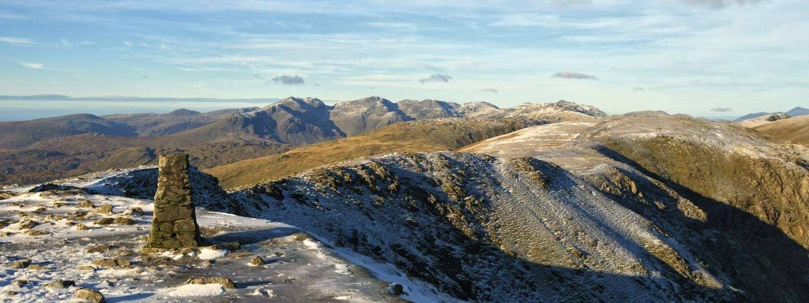 Summit of Coniston Old Man in Winter