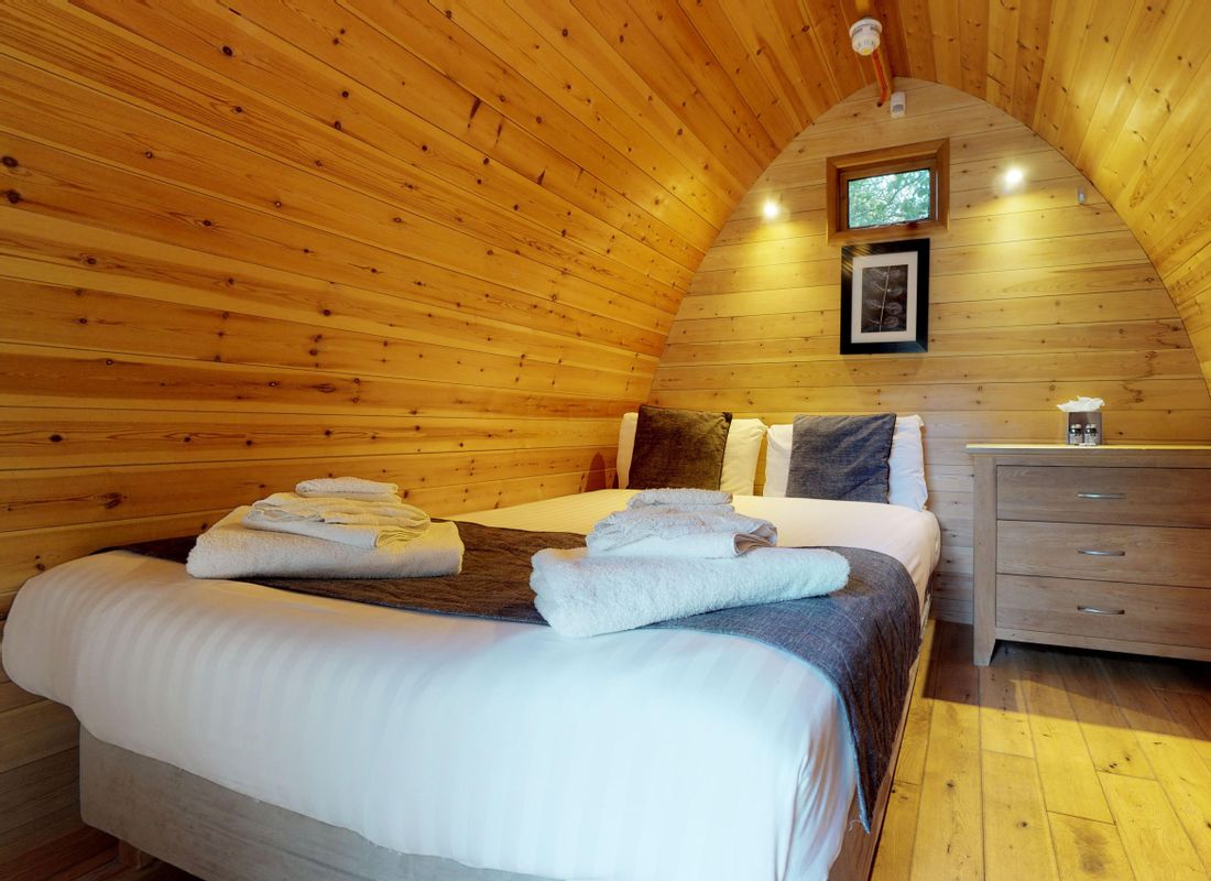 Glamping eco pods at Old Thorns Hotel