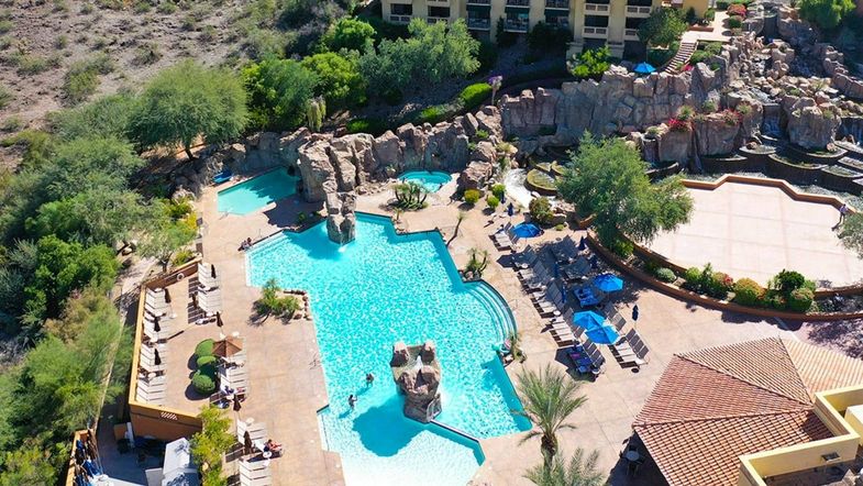Hilton Phoenix Tapatio Cliffs Resort aerial pool 2.jpg