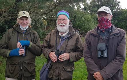 In covid times, 2020, with Peter Nicholls (L) and Will Wagstaff (R) on St Agnes Image