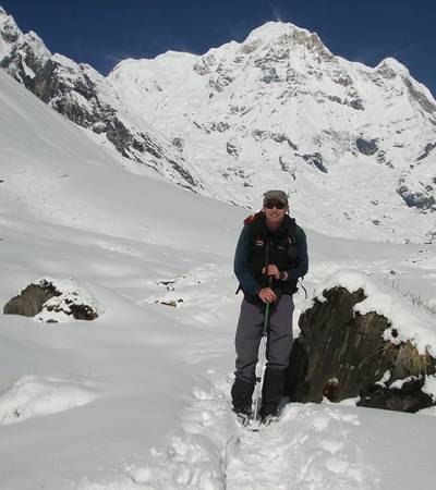 On trail to Annapurna Base Camp (4,100m)