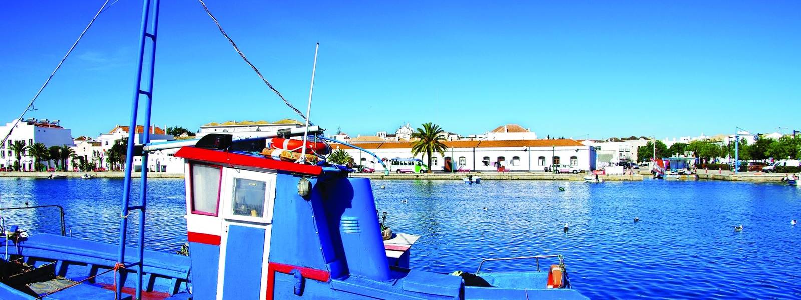 A boats detail on the river of Tavira