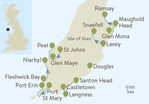 Itinerary map for Isle of Man