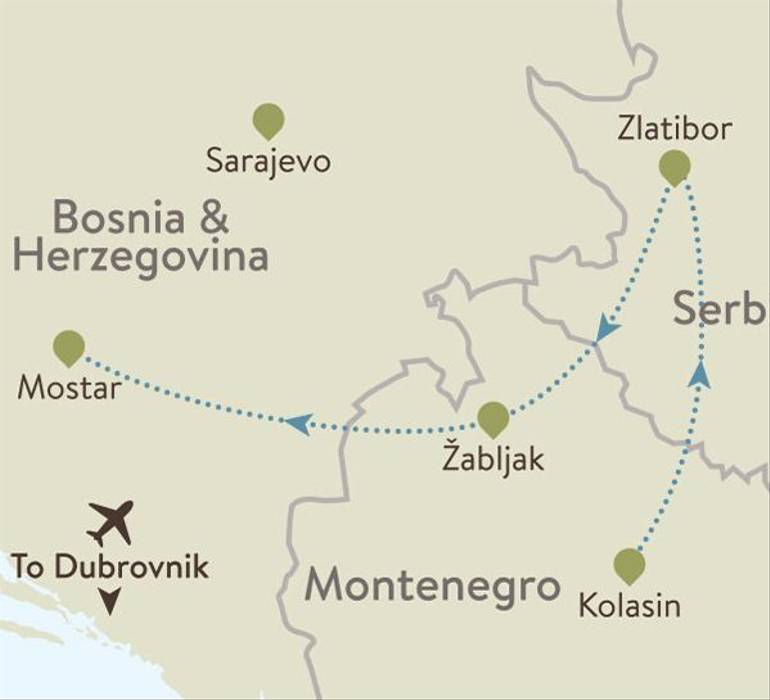 Balkans Explorer Itinerary Map