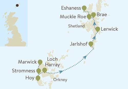 Orkney & Shetland Map