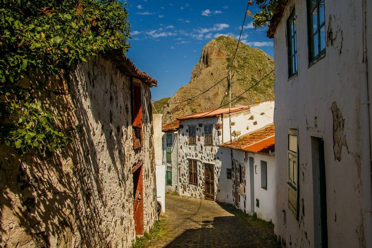 Small treet in Taganana village in the Anaga Rural Park, Tenerife, Canary Islands