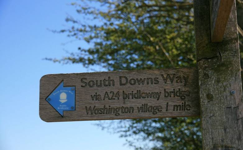 Sign at Barnsfarm Hill South Downs Way.JPG