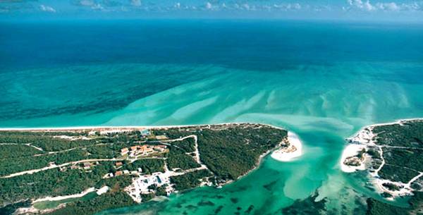 Aerial view of COMO Parrot Cay in Turks and Caicos