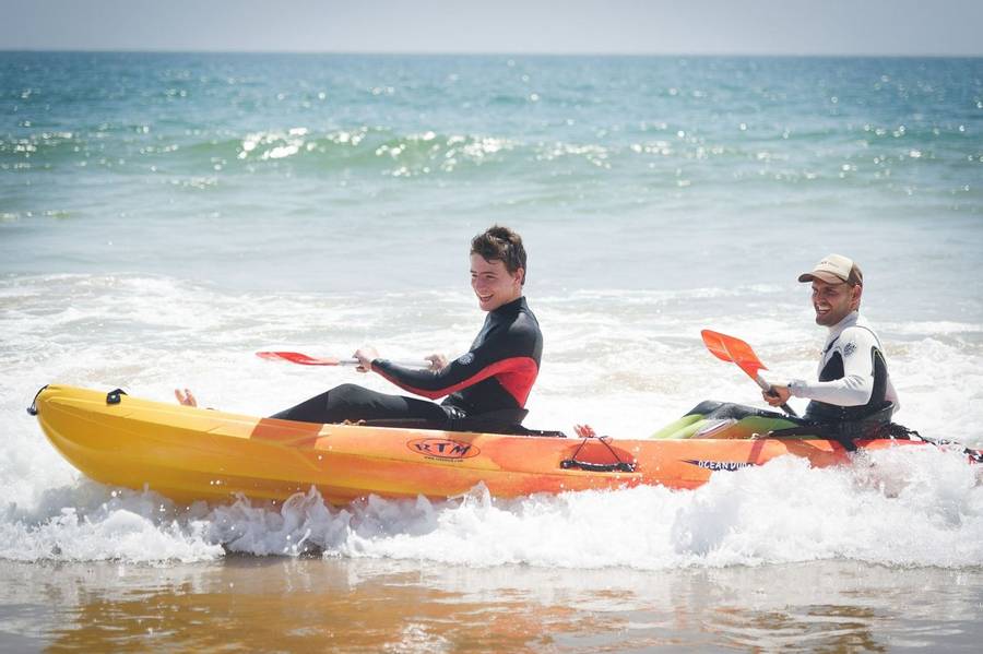 Sea kayaking at Paradis Plage in Agadir, Morocco