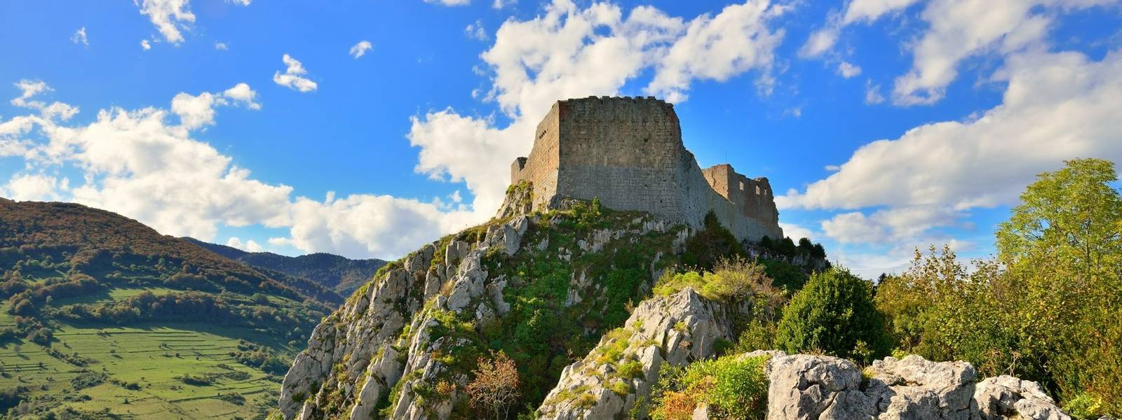 Montsegur cathar castle in France