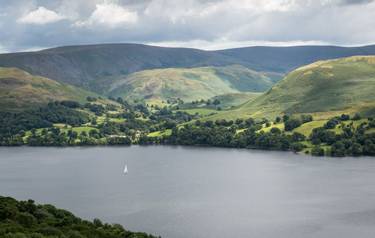 View of Ullswater in the Lake District from Gowbarrow Fell.