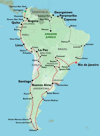 CARTAGENA to RIO (18 weeks) Kingdoms & Carnivals