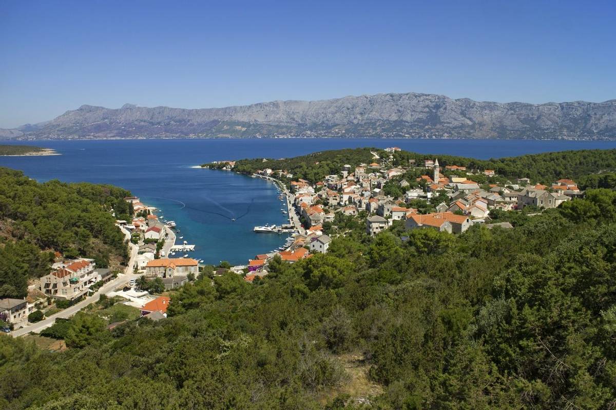 Povlja typical mediterranean village on north east of island Brac in Croatia