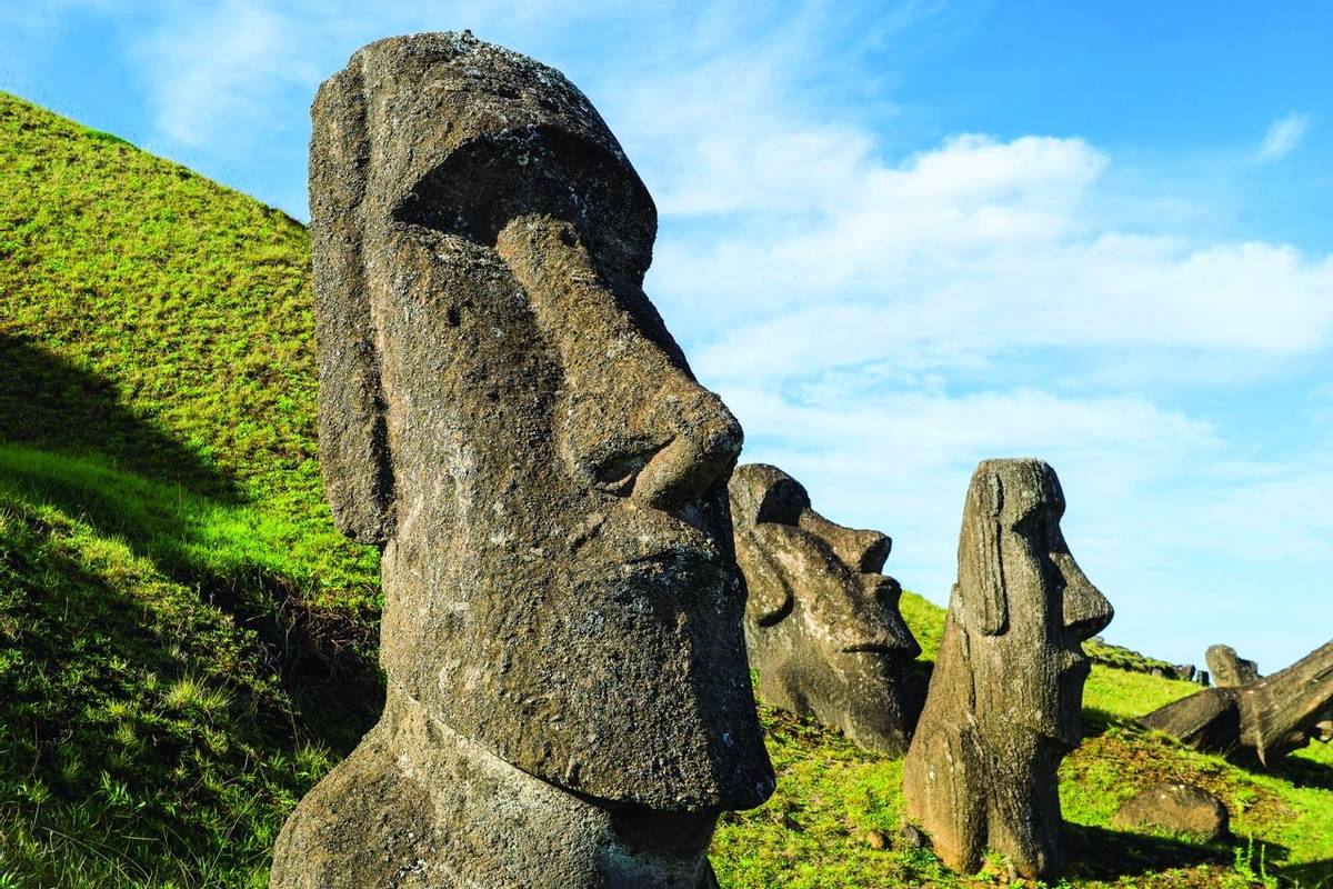 Moai at Rano Raraku, Easter Island, Chile