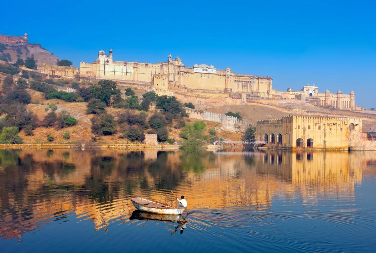 Maota Lake and Amber Fort, Jaipur