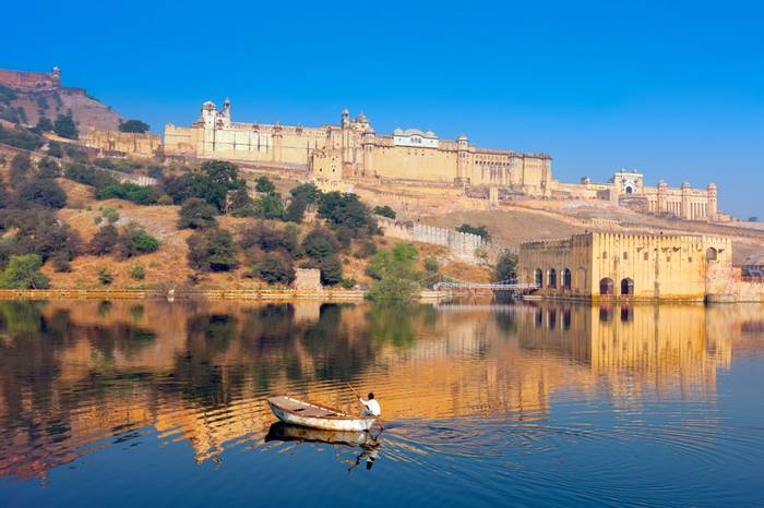 Maota Lake and Amber Fort, Jaipur