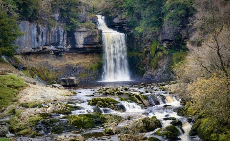 Thornton force, a waterfall near Ingleton in the Yorkshire Dales.