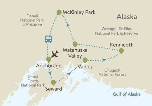 Alaska Itinerary Map