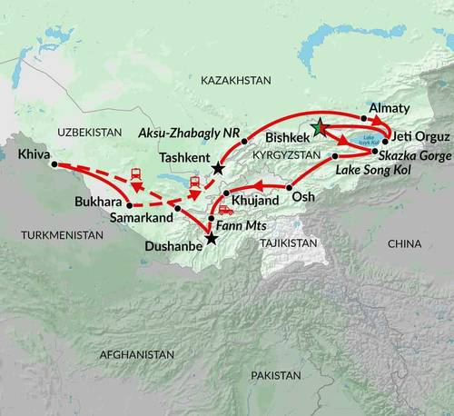 BISHKEK to BISHKEK (40 days) Silk Road Circuit