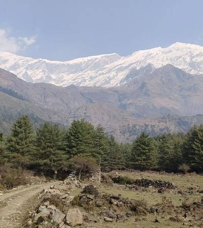 View on the trail to Dhaulagiri Icefall viewpoint