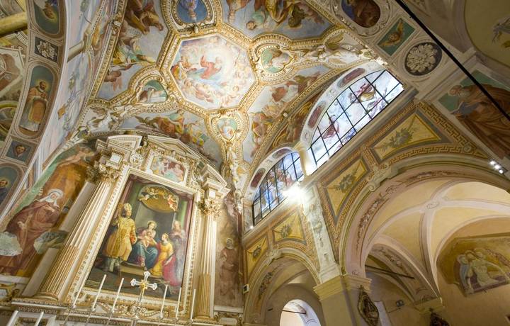 Santa Caterina del Sasso, Lake Maggiore, Lombardy, Italy. Santa Caterina del Sasso, Lake Maggiore, Lombardy, Italy.