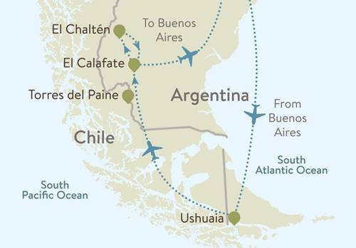 Patagonia Itinerary Map