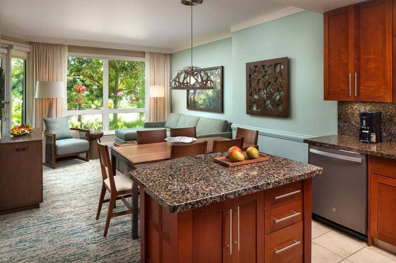 The Westin Princeville Ocean Resort Villas kitchen + living area.jpg
