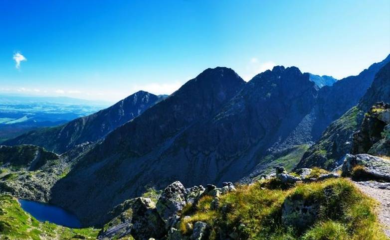 Panoramic from my way to the top Åwinica in the Polish Tatras