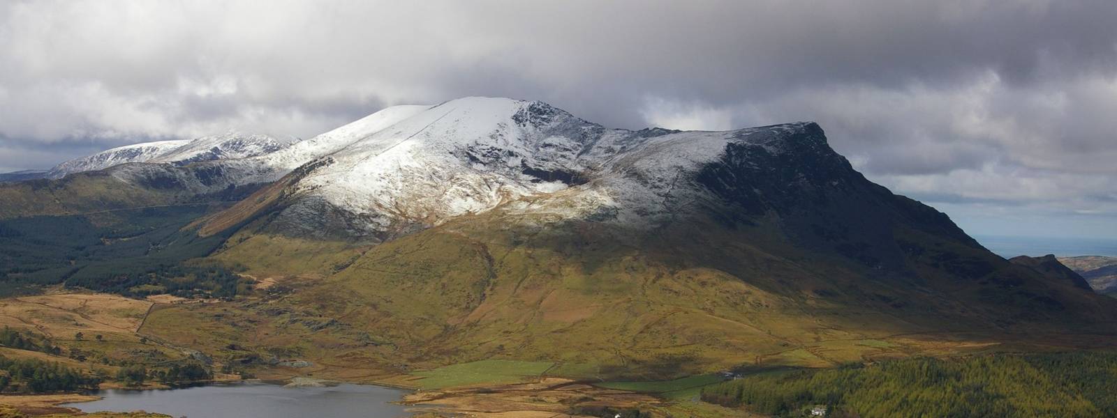 Mount Snowdon with snow on top