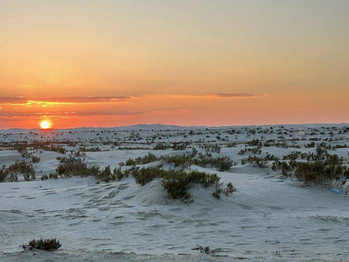 Sunset at White Sands © Alleyn Plowright, Feb 2026 tour