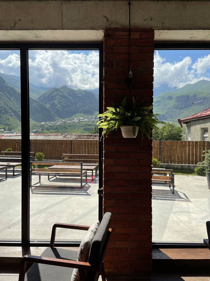 Outdoor dining area, Kazbegi, Stepantsminda