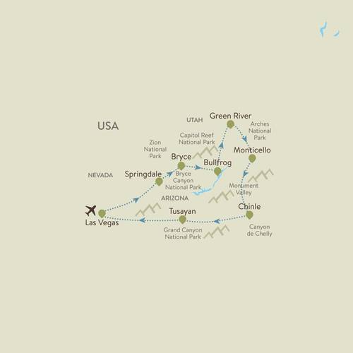 Grand Canyon Itinerary Map