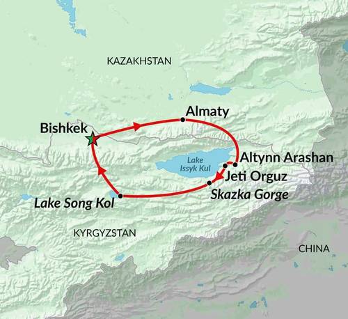 BISHKEK to BISHKEK (18 days) Kyrgyzstan Uncovered