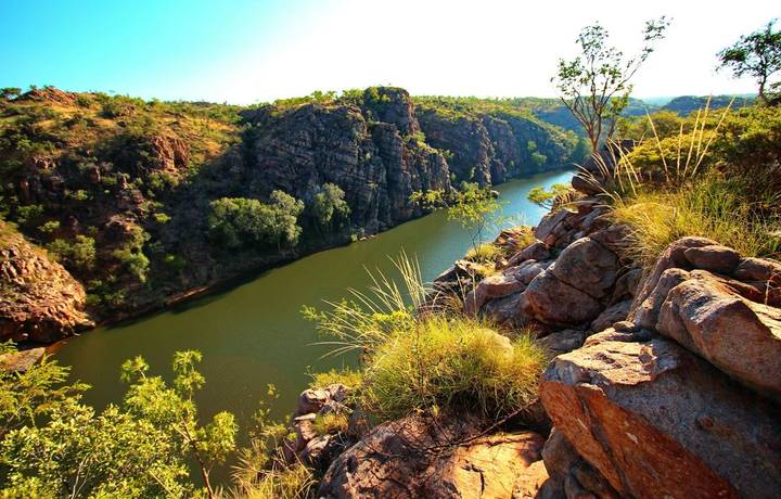Spectacular landscape with the Katherine River in Northern Territory, Australia. Spectacular landscape with the Katherine River in Northern Territory, Australia.