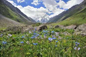 Tien Shan mountains in Kyrgyzstan