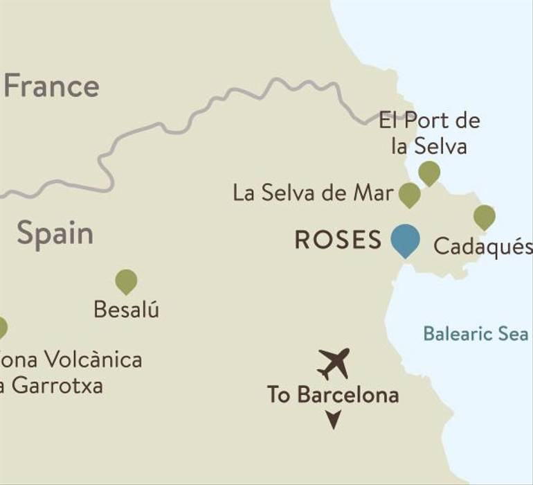 Catalonia Itinerary Map
