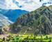 Inca Fortress with Terraces and Temple Hill in Ollantaytambo, Peru. Ollantaytambo was the royal estate of Emperor Pachacuti …