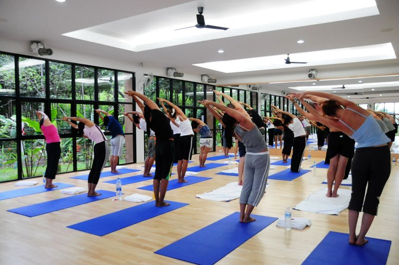 Group yoga class