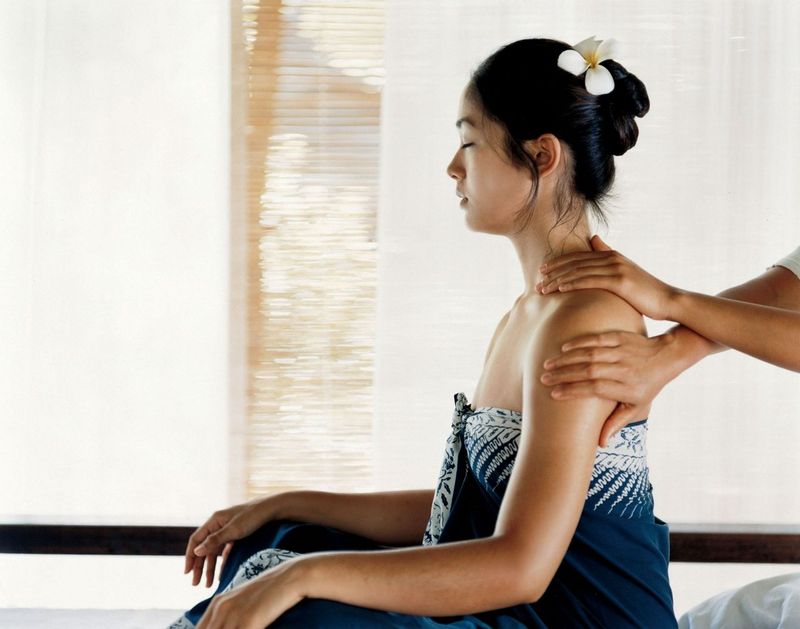 Woman receiving a massage at COMO Shambhala Estate in Bali