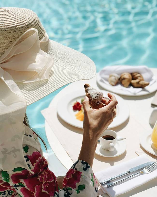 Delicious Food by the Pool