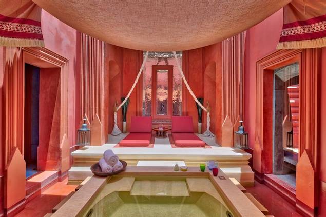 A gorgeous and inviting spa therapy room at The BARAI Spa in Thailand    