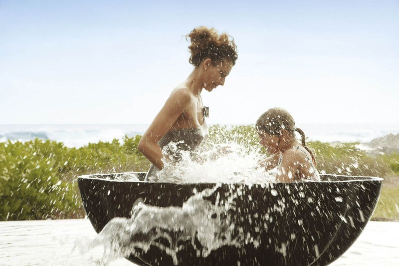 Mother and Daughter relax together at Shanti Maurice