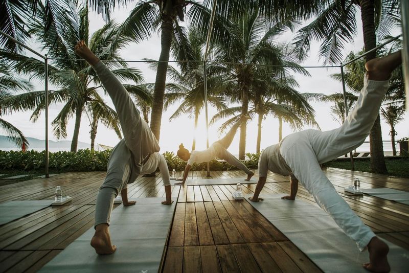 couples yoga at TIA Wellness Resort