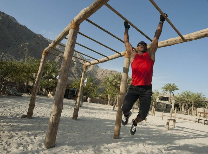 Jungle gym at Zighy Bay