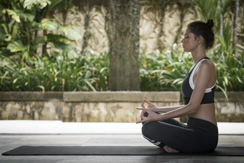 Woman meditating